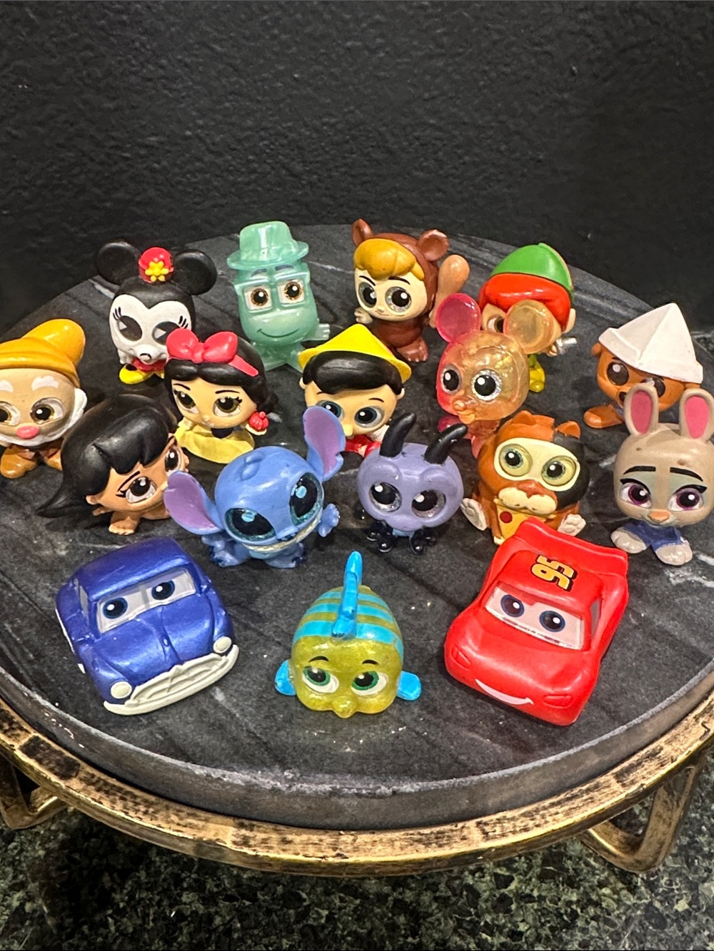 Disney Doorables lot of 17 character mini toys cars classic Peter Pan snow